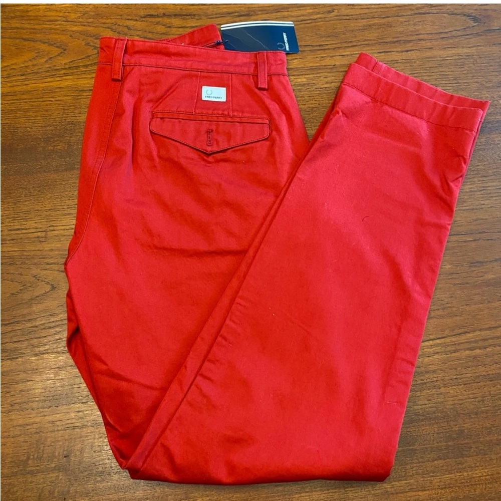 Fred Perry Red Khaki’s Never Worn